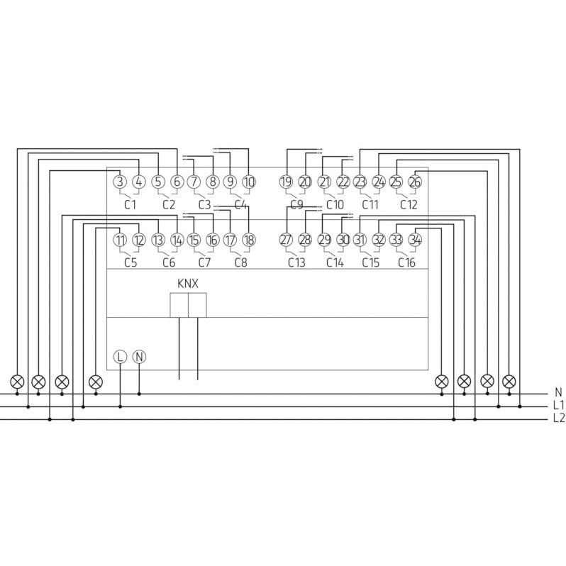 Theben - Bussystem-Schaltaktor Schaltaktor RM 16 S KNX 16-fach − 1 Stück