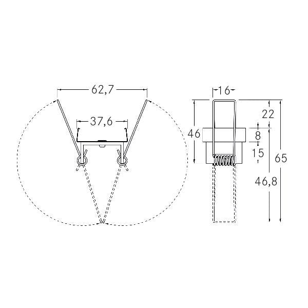 Brumberg Leuchten - Mechanisches Zubehör/Ersatzteile für Leuchten Halter-Set 53036000 (VE2) silber