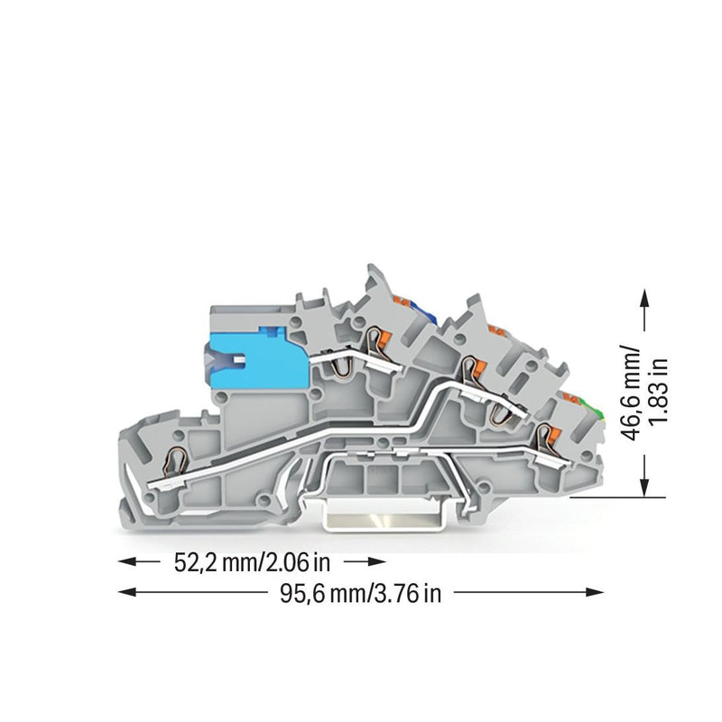 WAGO - Installations-Etagenklemme Installationsetagenklemme 2203-7541 2,5 mm² Hybrid
