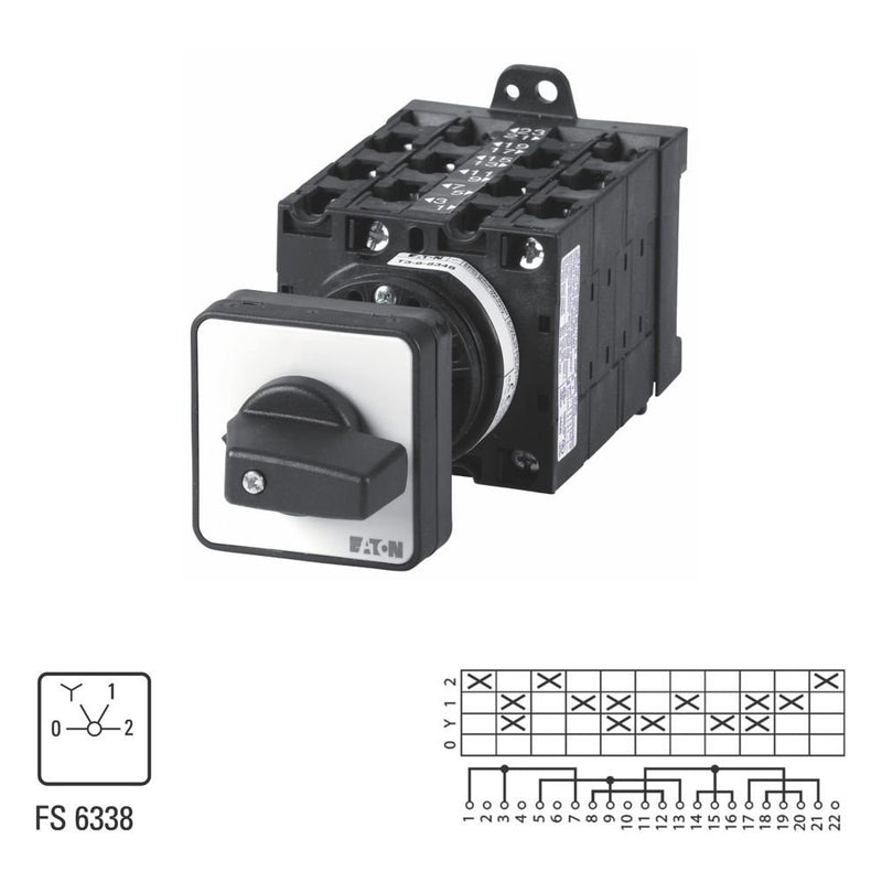 Eaton - Lastschalter Polumschalter T3 32A T3-6-8449/Z Zwischenbau rastend