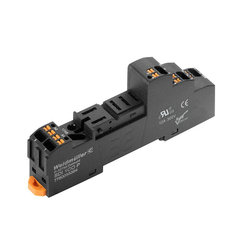 Weidmüller - Relaissockel 1 Wechsler SDI 1CO P PUSH IN − 20 Stück