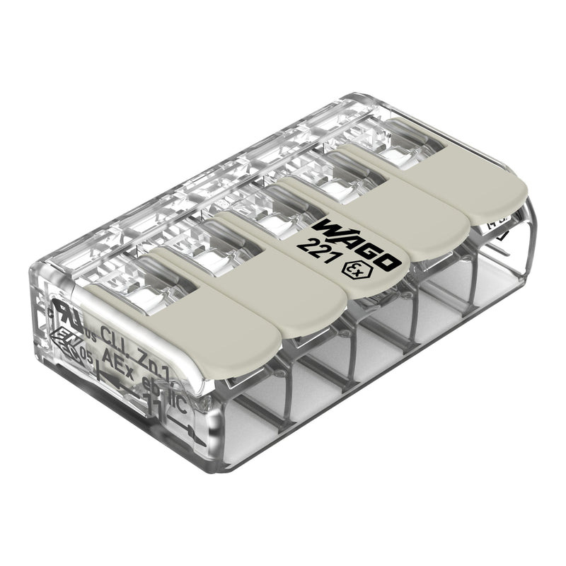 WAGO - Steckklemme COMPACT-Verbindungsklemme 221-485 − 25 Stück