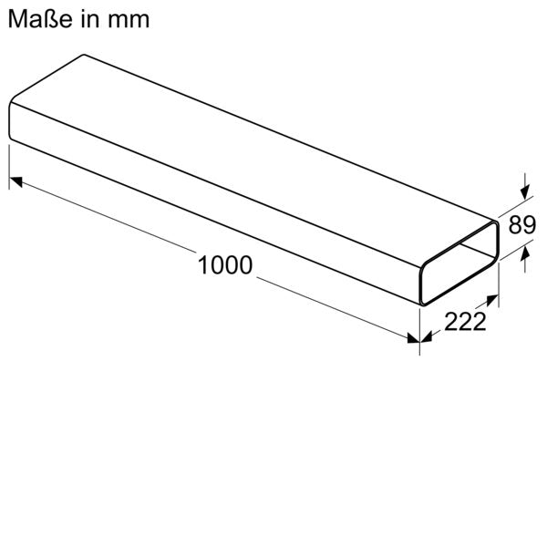 Bosch - Zubehör/Ersatzteile für Kochgerät/Backgerät Flachkanalstück HEZ9VDSM2 gerade,1000mm