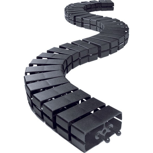 Bachmann - Flexibles Leitungsführungssystem Kabelschlange Cube 930.058 schwarz RAL9005