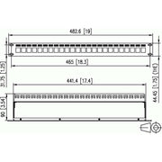 Metz Connect - Frontpanel/Patchpanel leer (Schaltschrank) Patchpanel Keystone 130926-0029KE 24x schwarz leer