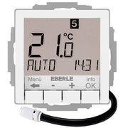 Eberle Controls - Raumthermostat/Uhrenthermostat UP-Uhrenthermostat UTE4800F-RAL9016-G55 Hinterleuchtung weiß