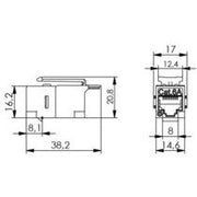 Telegärtner - Modulare Kupplung AMJ Kupplung K Cat.6 100023165 RJ45 (f-f) − 1 Stück