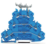 WAGO - Durchgangs-Reihenklemme Dreistockklemme 2002-3234 N/N/N,blau − 50 Stück