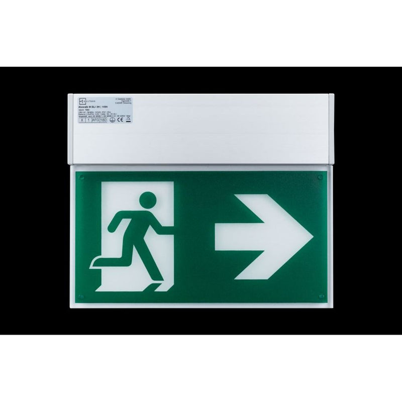 H1 - Sicherheitsleuchte Rettungszeichenleuchte Aluwalk L CBS