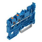 WAGO - Durchgangs-Reihenklemme 2-Leiter/1-Pin-Basisklemme 2222-1304 Drücker,2,5 mm²,bl − 100 Stück