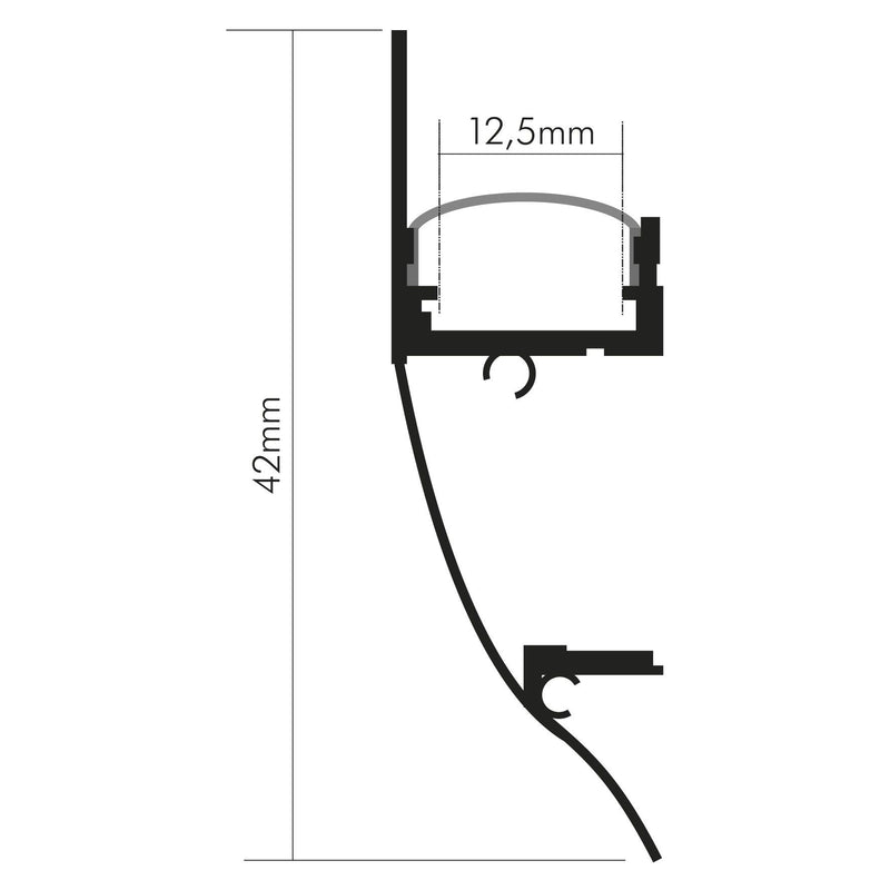 Nobile - Zubehör/Ersatzteile für Lichtschlauch/-band Alu Aufbau-Profil 2m 5011149907