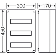 Hensel - Installationskleinverteiler Automatengehäuse Mi 1335 36TE