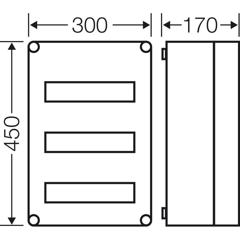 Hensel - Installationskleinverteiler Automatengehäuse Mi 1335 36TE
