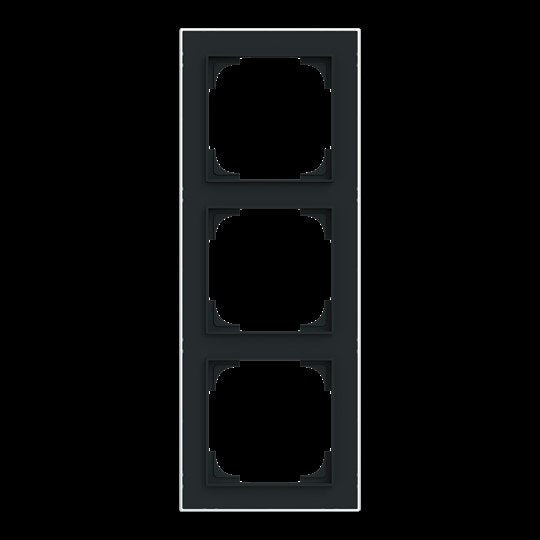 Busch-Jaeger - Abdeckrahmen Rahmen 3-fach 1723-456M mit Dekorring  − 1 Stück
