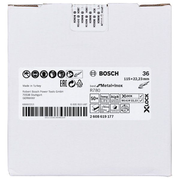 Bosch - Trenn-/Schleifscheibe PRO R780 X-Lock 2608619177 Fiberscheibe 115 mm