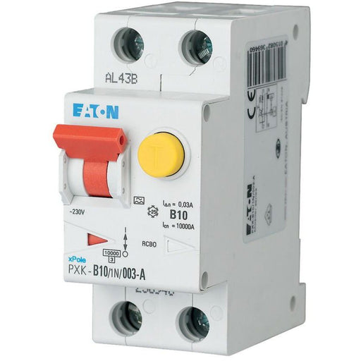Eaton - Kombination FI-Schalter/Leitungsschutzschalter FI/LS-Kombischalter PXK-B10/1N/003-A B 10A 1p+N, 30mA