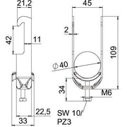 OBO Bettermann - Bügelschelle BS-W1-M-40 A2 34-40mm − 25 Stück