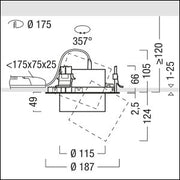 Zumtobel Group - Downlight/Strahler/Flutlicht LED-Einbaustrahler V2-R L3800 #60716733 927-65