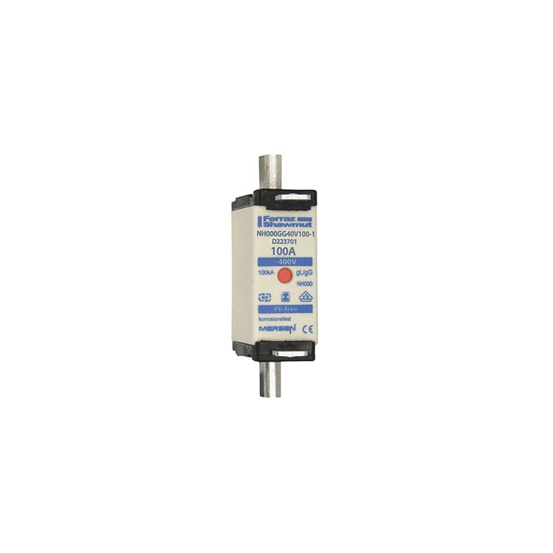 Mersen - Messersicherung Sicherungseinsatz NH gG NH000GG40V100-1 Gr.000 100A SGL KM − 9 Stück