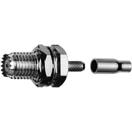 Telegärtner - Koax-Steckverbinder MiniUHF-Einbaubuchse 100024360 cr/crG7(RG316/U) − 5 Stück