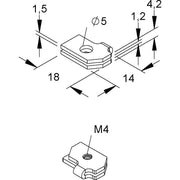 Niedax - Gleitmutter Gleitmuttern GNL 204 − 100 Stück