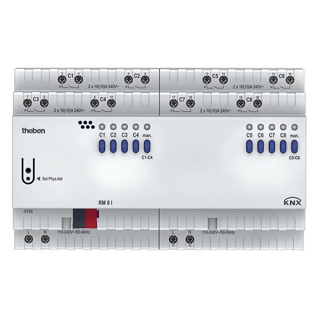 Theben - Bussystem-Schaltaktor Schaltaktor RM 8 I KNX FIX2 Modul, KNX − 1 Stück
