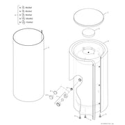 Bosch Thermotechnik - Speicher für Zentralheizung/Wärmepumpe Pufferspeicher BH500-6ERZ1B STORA 500L, silber