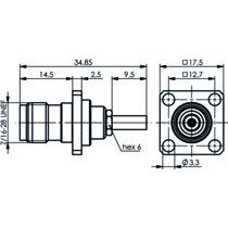 Telegärtner - Koax-Steckverbinder TNC Buchse 100023796 RG-316/U, 50 Ohm