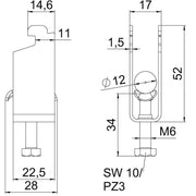 OBO Bettermann - Bügelschelle BS-N2-M-12 FT 2-fach − 50 Stück
