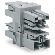 WAGO - Kompaktverteiler für steckbare Gebäudeinstallation 3-fach-Verteiler 2-polig 770-1704 Kod. B,grau − 50 Stück