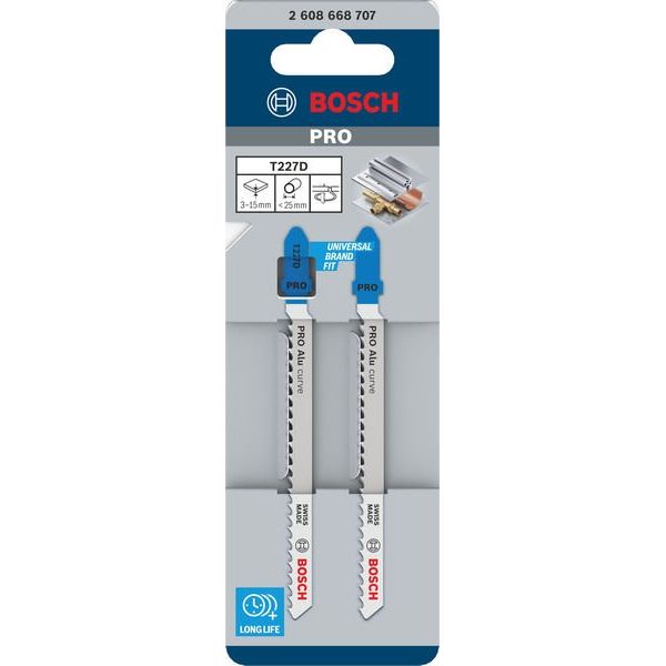 Bosch - Stichsägeblatt PRO Alu curve T227D 2608668707VE(2) Stichsägeblatt 100 − 10 Packung