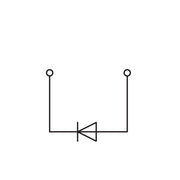 WAGO - Bauelement-Reihenklemme 2-Pin-Bauelement-Basiskle. 769-208/281-411 Diode 1N4007,grau − 50 Stück