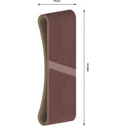 Bosch - Schleifpapier/Schleifvlies PRO X440 Schleifband, 75 x 2608606048 480 mm, G180, 3-tlg