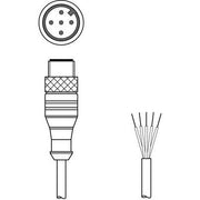 Leuze - Konfektioniertes Sensor-Aktor-Kabel Anschlussleitung KB DN/CAN-5000 SA