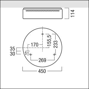 Zumtobel Group - Decken - /Wandleuchte LED - Wannenleuchte PERLUCE O #42182934 3600 - 830D450LDEIP50