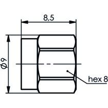 Telegärtner - Zubehör/Ersatzteile für modulares Anschlusssystem Abdeckhaube 100021277 SMA AU o.Kette − 5 Stück