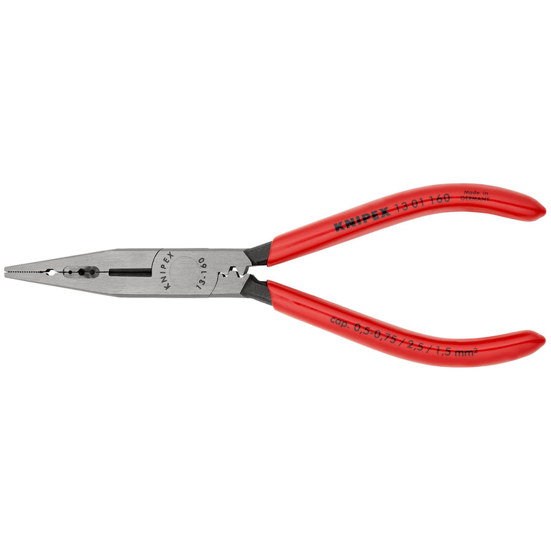 Knipex - Abisolier-/Abmantelwerkzeug Verdrahtungszange 13 01 160 schwarz, 160mm