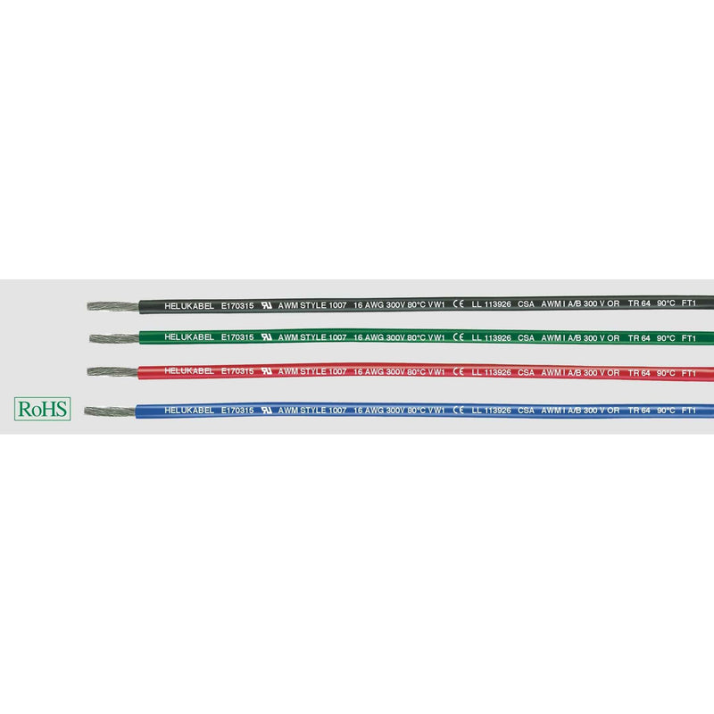 Aderleitung HEL UL-CSA AWG26(0,13)rtSp UL-CSA AWG 26 rot .305 PVC-Datenleitun − 305 Meter