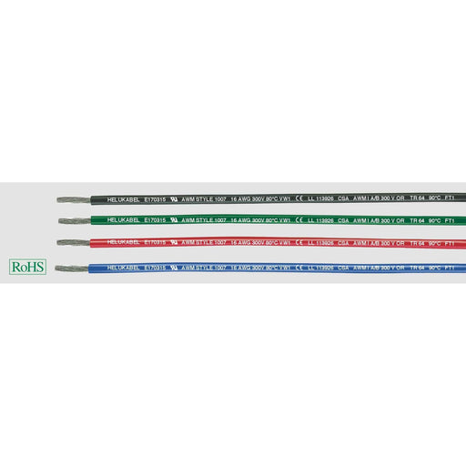 Aderleitung HEL UL-CSA AWG26(0,13)rtSp UL-CSA AWG 26 rot .305 PVC-Datenleitun − 305 Meter