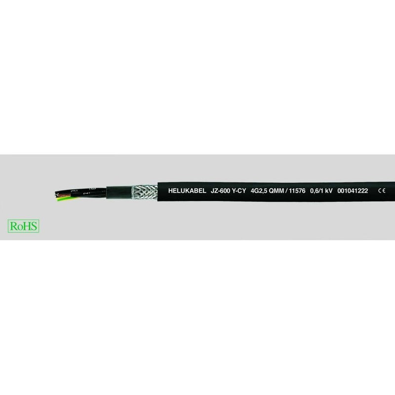 Energiekabel < 1 kV, für ortsveränderlichen Einsatz HEL JZ-600-Y-CY 4G25 JZ-600-Y-CY 4G25 Steuerleitung − 500 Meter