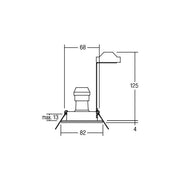 Brumberg Leuchten - Downlight/Strahler/Flutlicht HV-Einbaustahler 36180020 GU10 max.50W/chrom