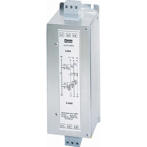 Murrelektronik - Geräteüberspannungsschutz für Energietechnik/Stromversorgung Netzentstörfilter MEF 3/1 16A T I:16A U:3x600VAC