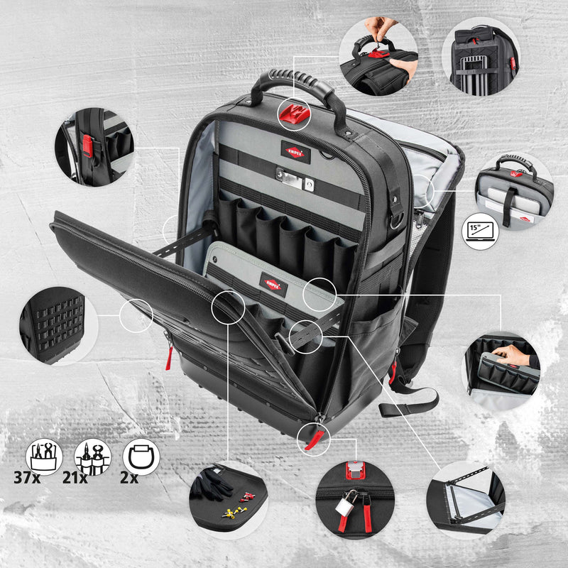 Knipex - Werkzeugset Werkzeugrucksack 00 21 50 E Modul X18 - Elektro