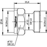 Telegärtner - Koax-Kupplung 7-16 Kupplung m-f 100024555 50 OHM