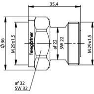 Telegärtner - Koax-Kupplung 7-16 Kupplung m-f 100024555 50 OHM