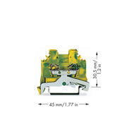 WAGO - Schutzleiter-Reihenklemme Schutzleiterklemme 280-107 0,08-2,5mmq gn/gelb