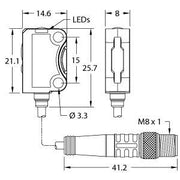 Turck - Einweg-Lichtschranke Einweglichtschranke VS8LEJQ Laser-Sender
