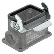 Harting - Gehäuse für Rechtecksteckverbinder Sockelgehäuse, Baugröße: 6 09300061291ML B niedrige Bauform