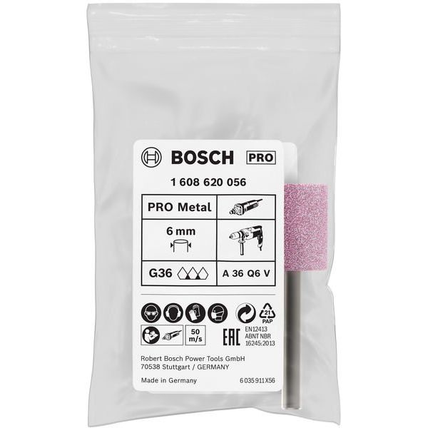 Bosch - Systemzubehör für Schleifen/Polieren (Akku/elektrisch/Druckluft) PRO Steel Schleifstiftset, 1608620056 20 x 25 mm G60