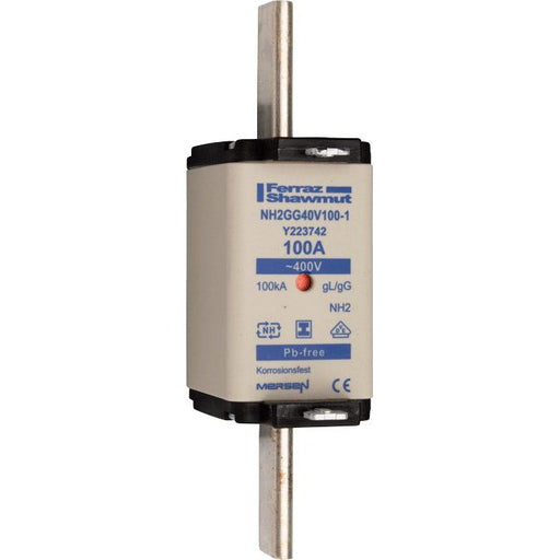 Mersen - Messersicherung Sicherungseinsatz NH gG NH2GG40V100-1 Gr.2 100A SGL KM − 3 Stück